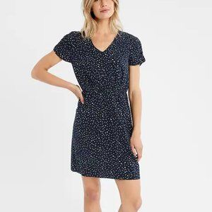 Banana Republic Factory Puff-Sleeve Fit-and-Flare Dress